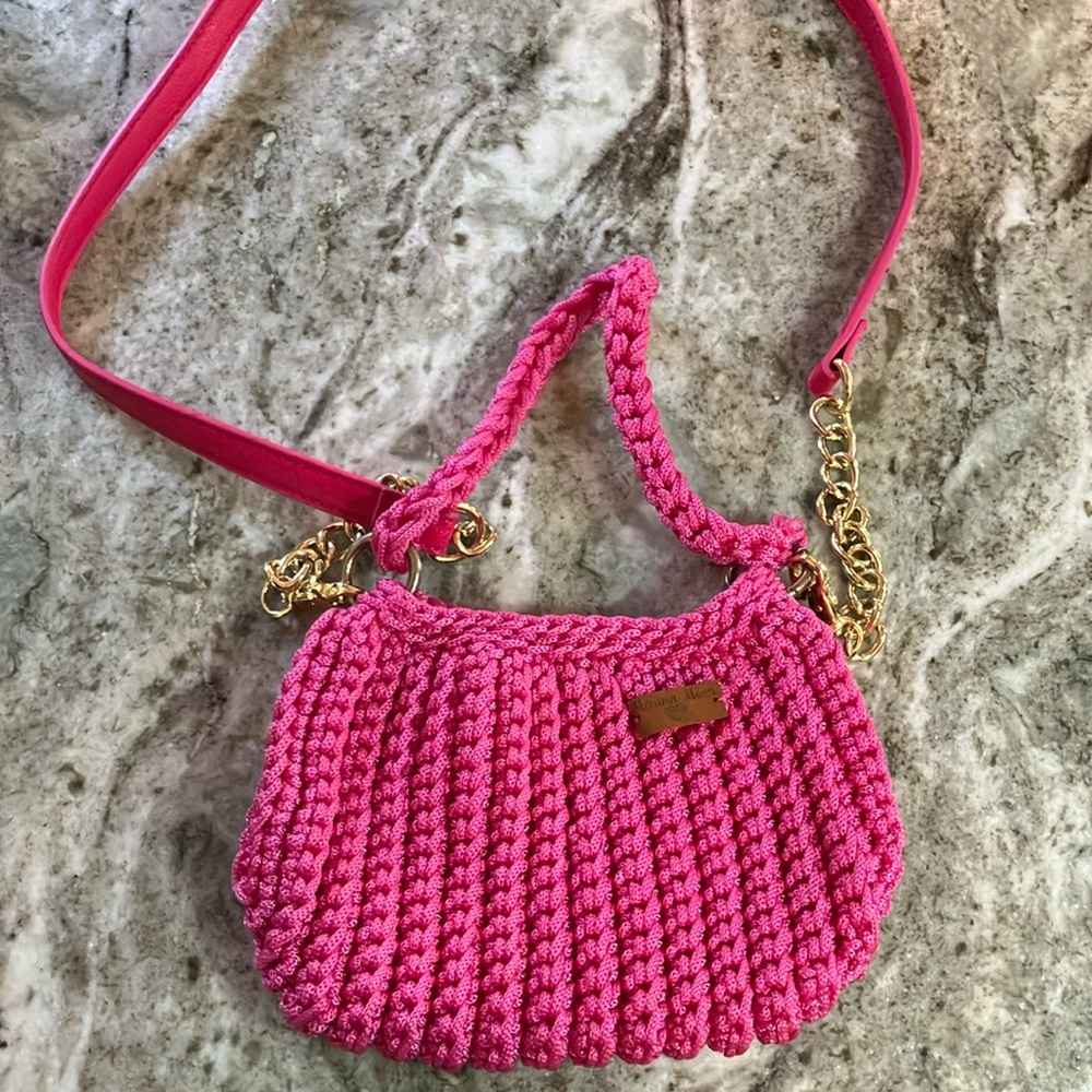 Crochet Purse/Crossbody Pink